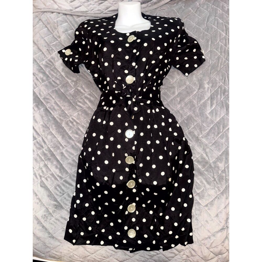 vintage Majorelle polka dot dress